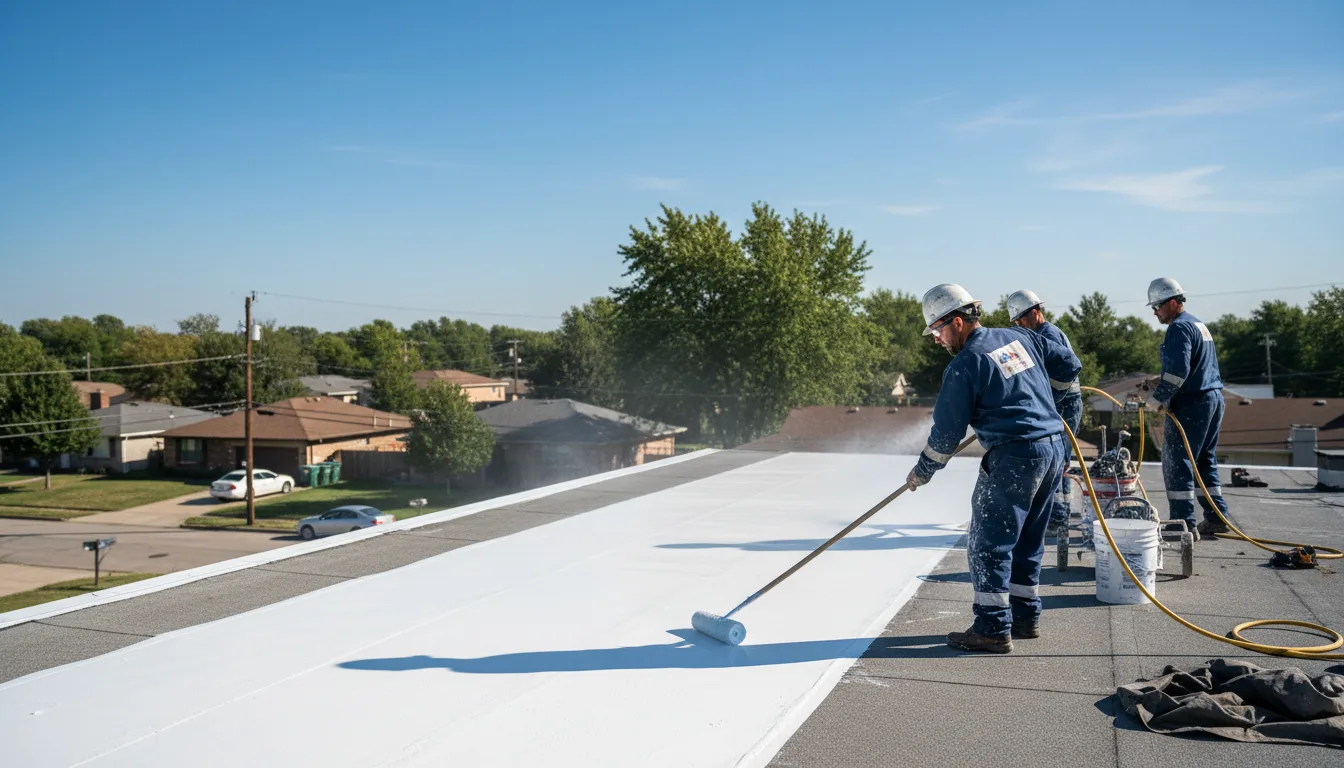 Commercial roof coating in Cecil, AR near me
